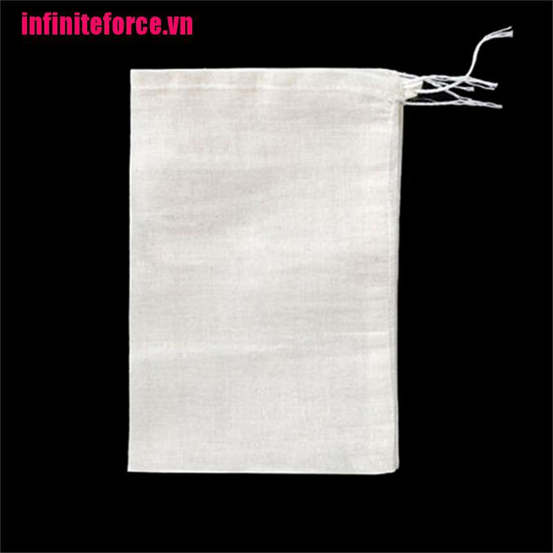 Bộ 10 Túi Lọc Trà Chất Liệu Cotton Kích Thước 8x10cm