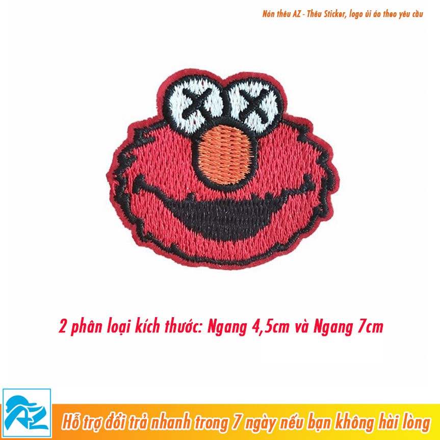 Patch vải thêu hình Kaws - Sticker Logo ủi quần áo balo Kaw S100