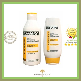 Bộ dầu gội xả Dessange Nutri-Extreme của Pháp, dành cho tóc hư tổn 250ml