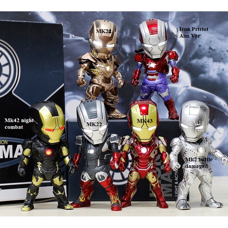 Mô hình iron man led 6 mẫu (bộ 3) lẻ