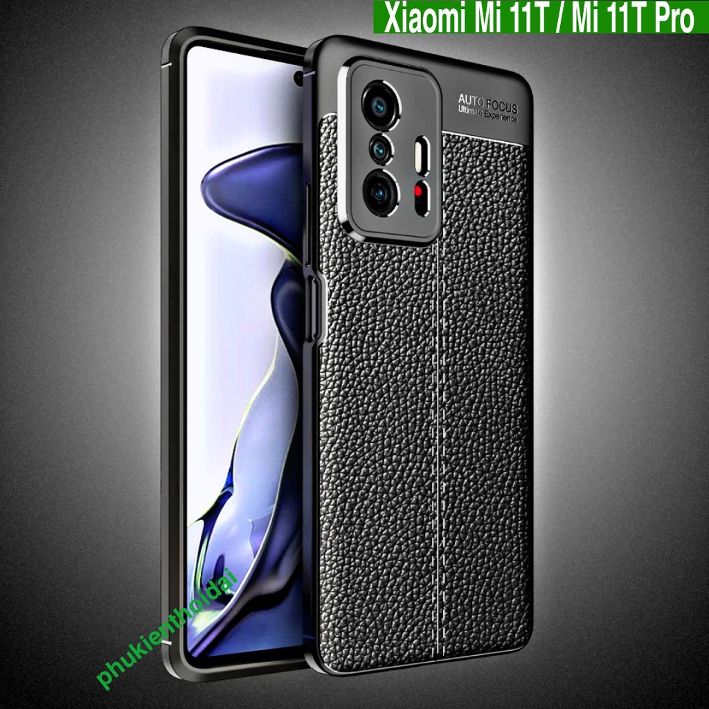 Ốp lưng Xiaomi Mi 11T / Mi 11T Pro / Xiaomi 12T / K50 Ultra / Redmi K60 chống sốc vân da hiệu Auto Focus siêu bền