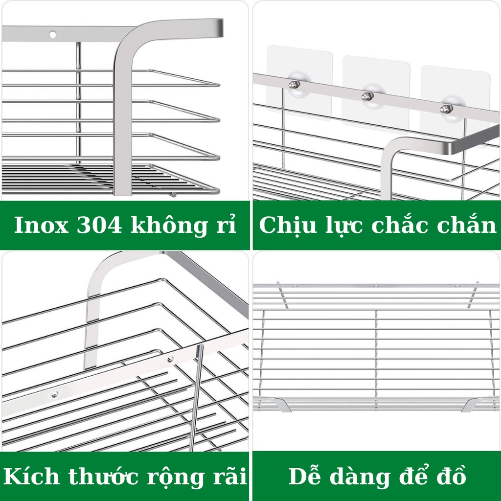 Kệ gia vị inox VIVUDECOR KN01