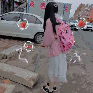 Balo dâu tây hồng cute