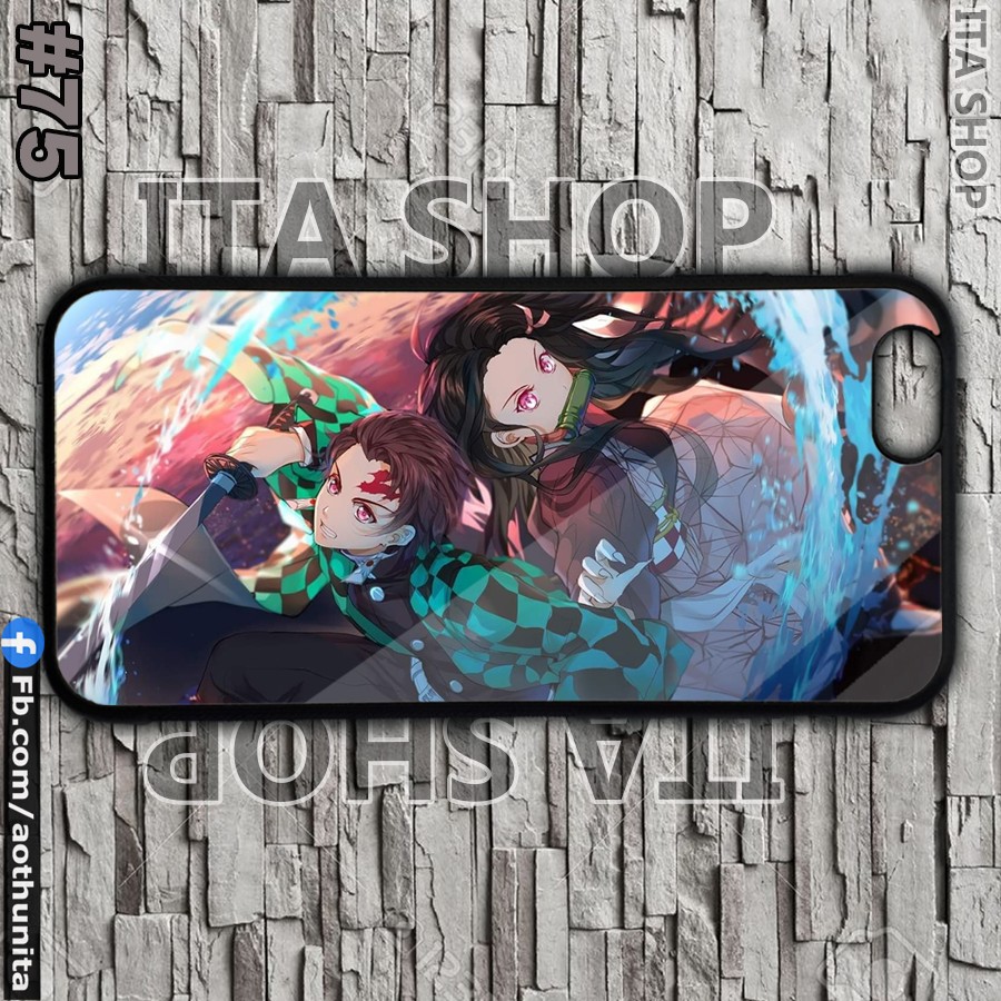 Ốp lưng điện thoại Tanjirou & Nezuko - Kimetsu no yaiba - Ốp lưng Anime cho các máy ( Iphone, Oppo, Samsung, Vivo)