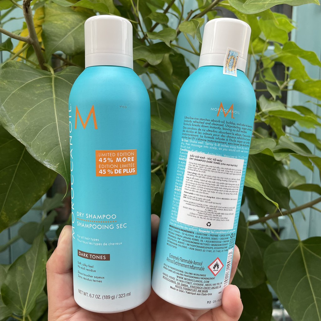 Chính hãng  Dầu gội khô tông tối MOROCCANOIL DRY SHAMPOO DARK TONES 205ml ( New 2021 )