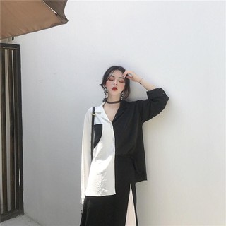Áo sơ mi phối đen_BN93