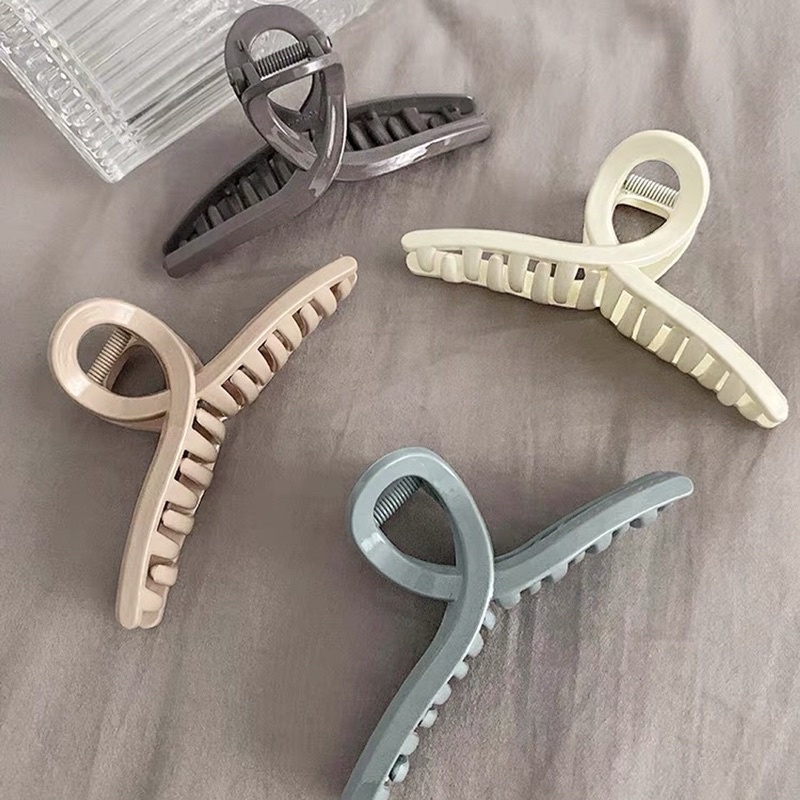 Kẹp Tóc Càng Cua Nhựa Màu Trơn Bản To  Hàn Quốc Cặp Búi Tóc Kiểu Dáng Đơn Giản Dành Cho Nữ