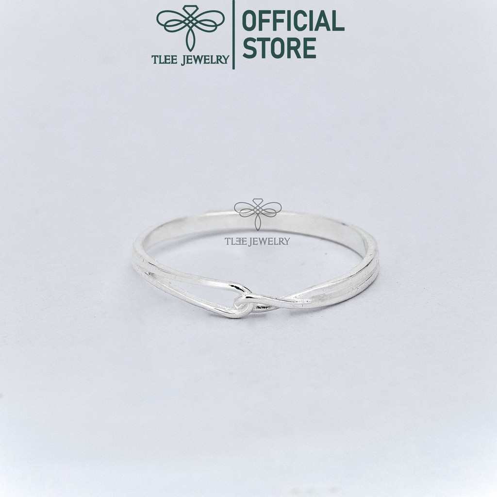 Nhẫn bạc nữ TLEE hình khối móc nối basic cá tính TleeJewelry A0173