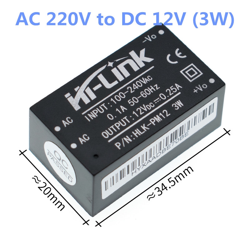 Mô đun chuyển đổi nguồn Mini Hlk-Pm01 Hlk-Pm03 Hlk-Pm12 Ac-Dc 220V sang 5V/ 3.3V/ 12V | BigBuy360 - bigbuy360.vn