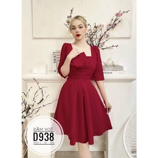 (60-90KG) MINSTORE Bigsize Đầm xoè D938
