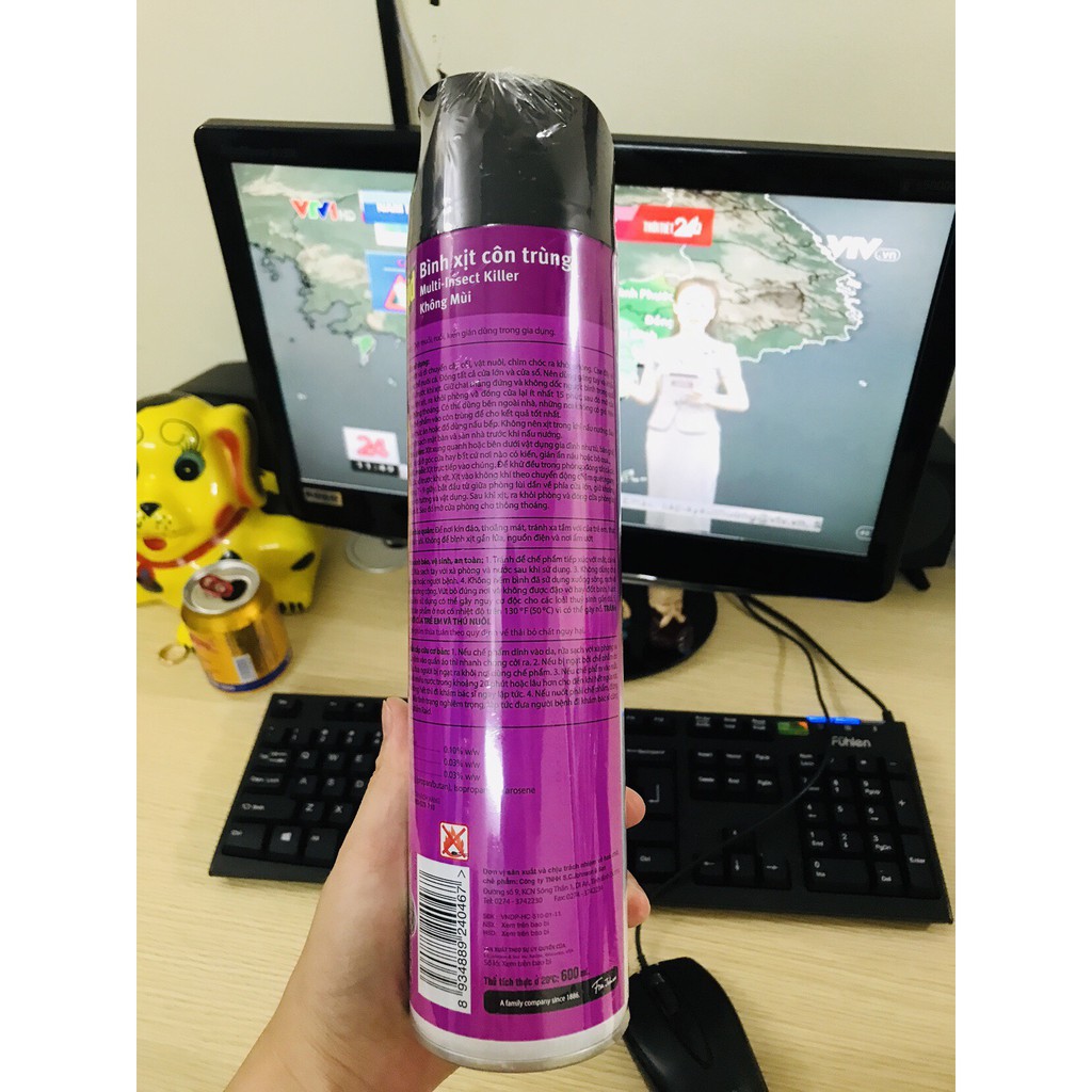 BÌNH XỊT CÔN TRÙNG RAID KHÔNG MÙI 600ML