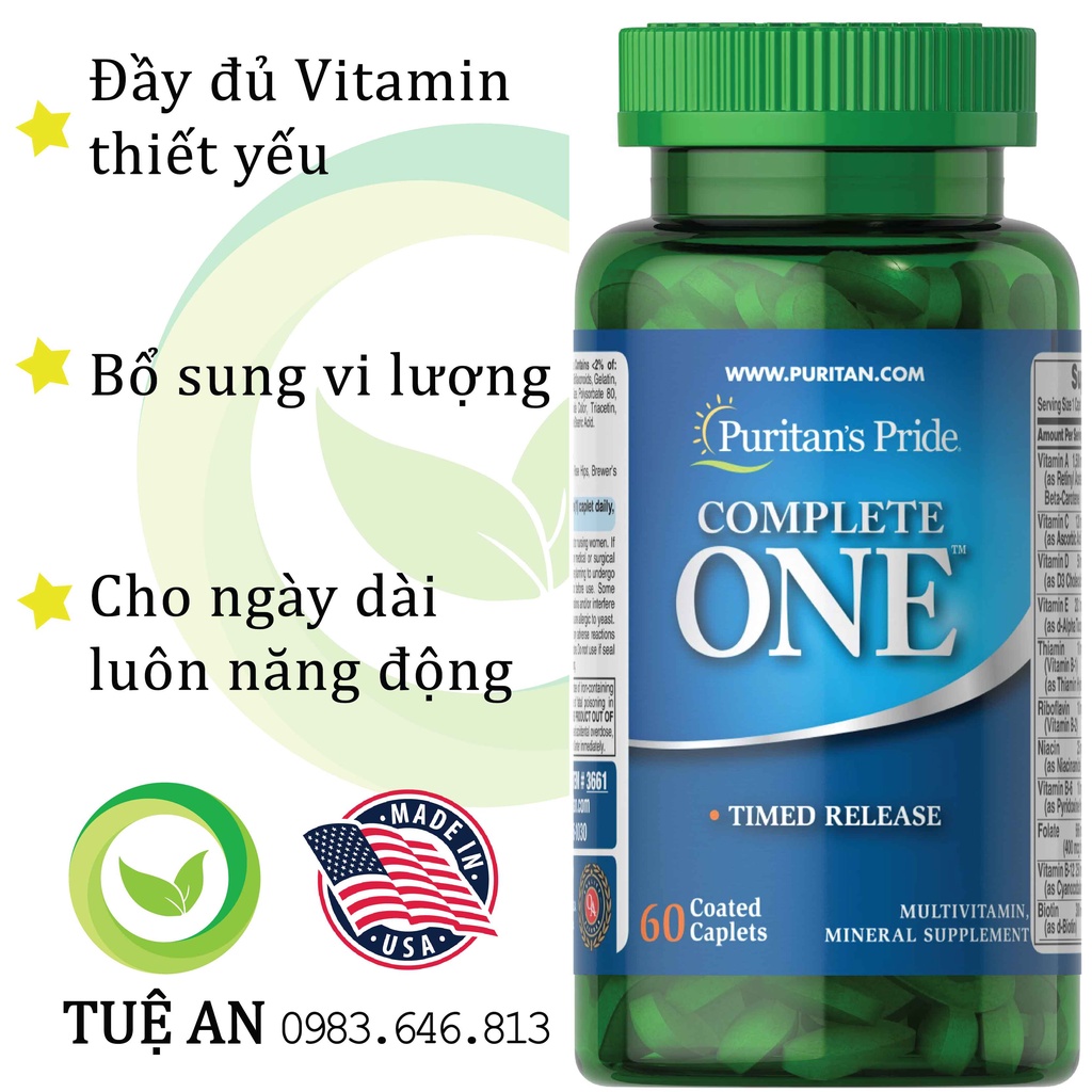 Viên uống bổ sung Vitamin và khoáng chất tổng hợp Puritan's Pride
