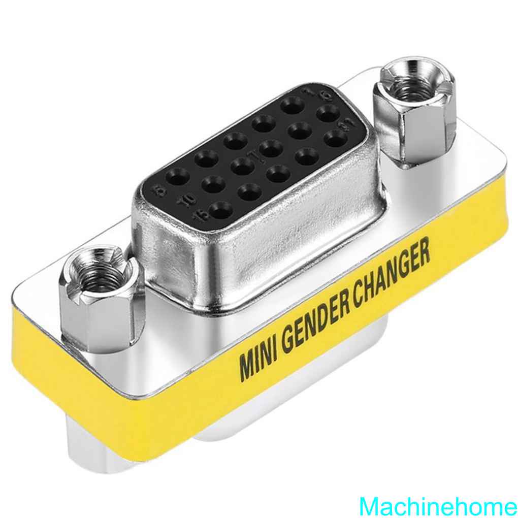 Female to Female VGA HD 15 Pin Gender Changer Convertor Adapter Mini Female Connector