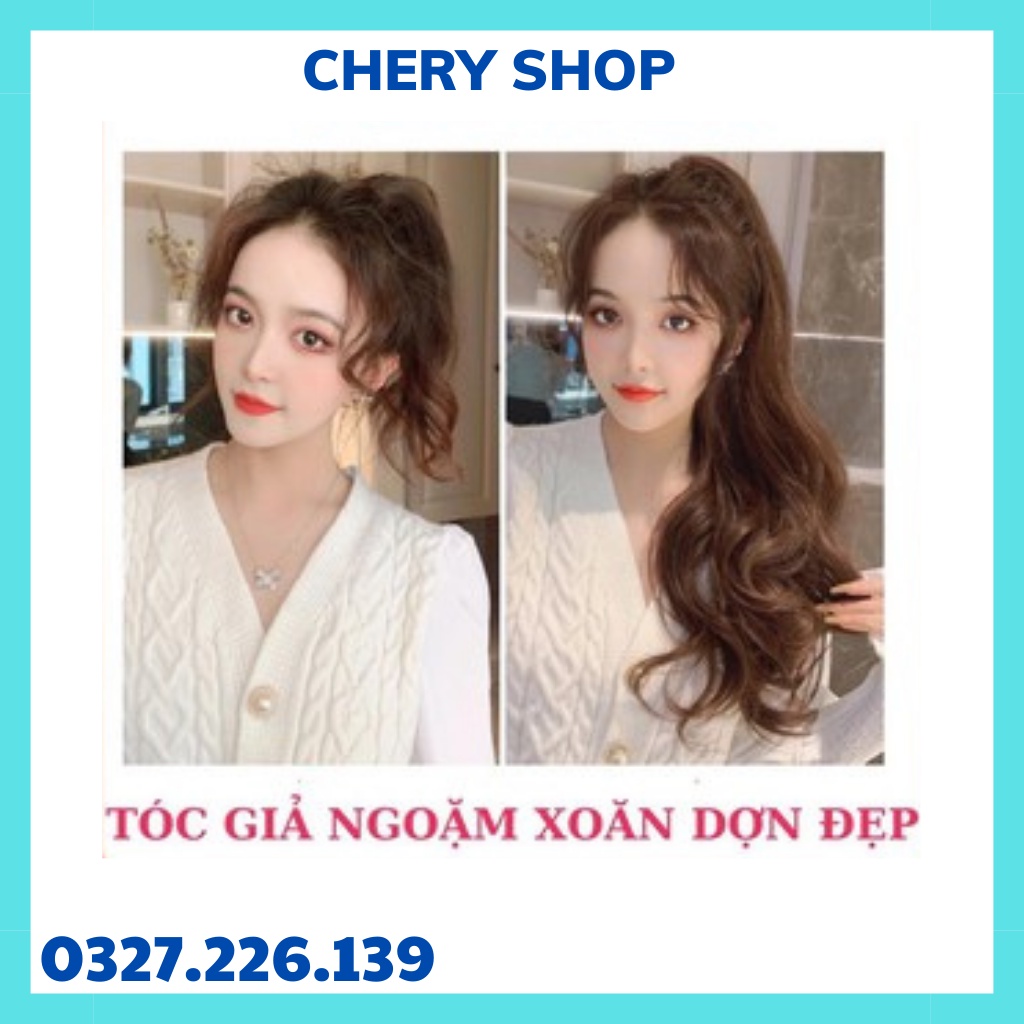 Tóc giả nữ đẹp , ngoặm xoăn lọn tầng n44 siêu tự nhiên