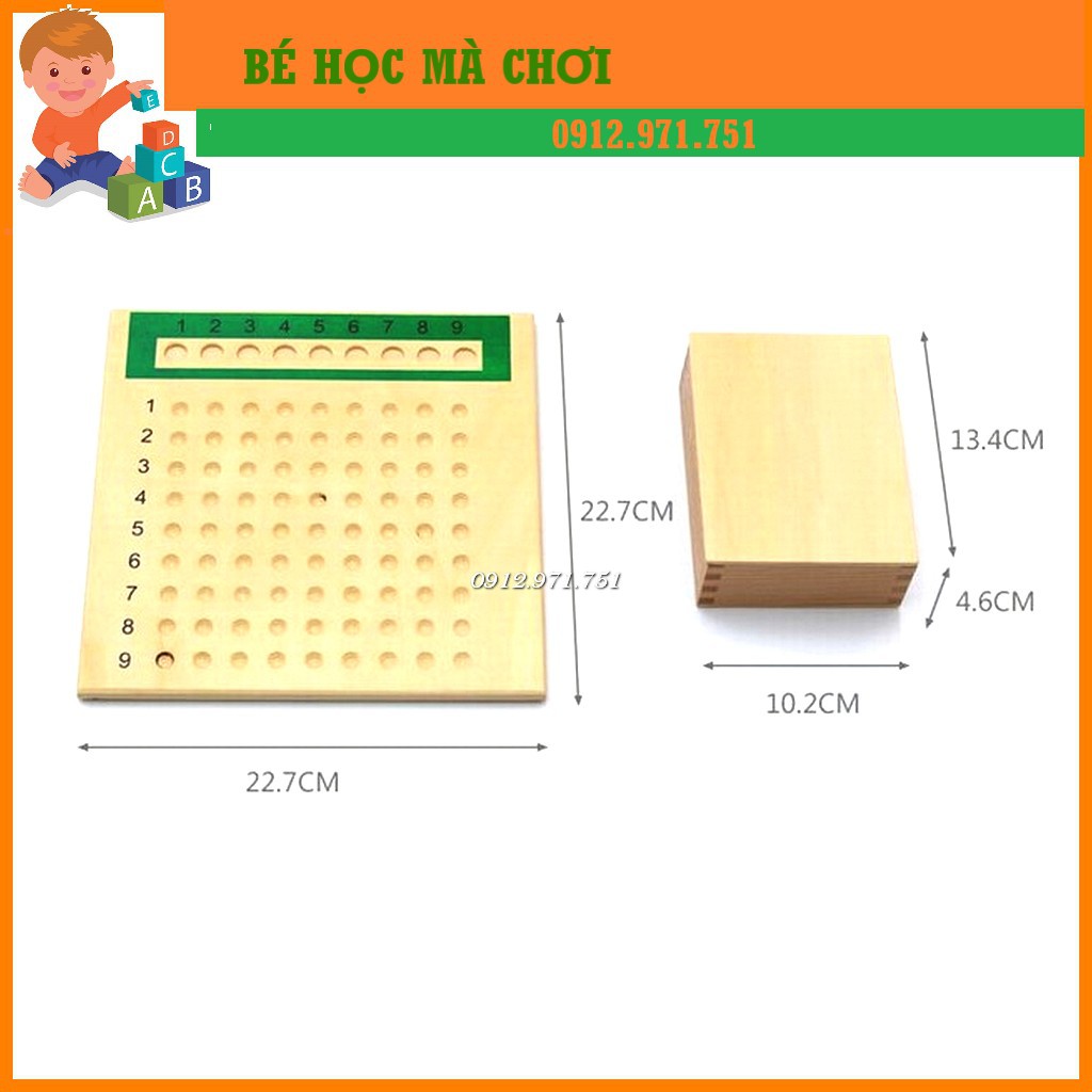 Bộ học phép nhân phép chia Montessori