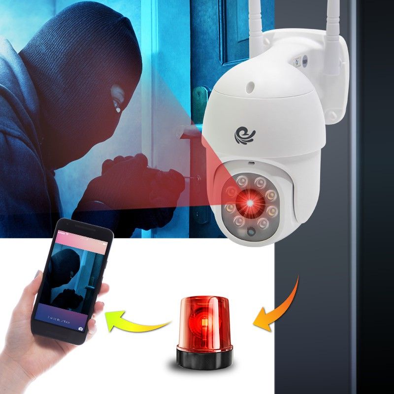 CAMERA IP WIFI CARECAM NGOÀI TRỜI CC8021 PRO 360 ĐỘ 2.0MP FULL HD 1080P