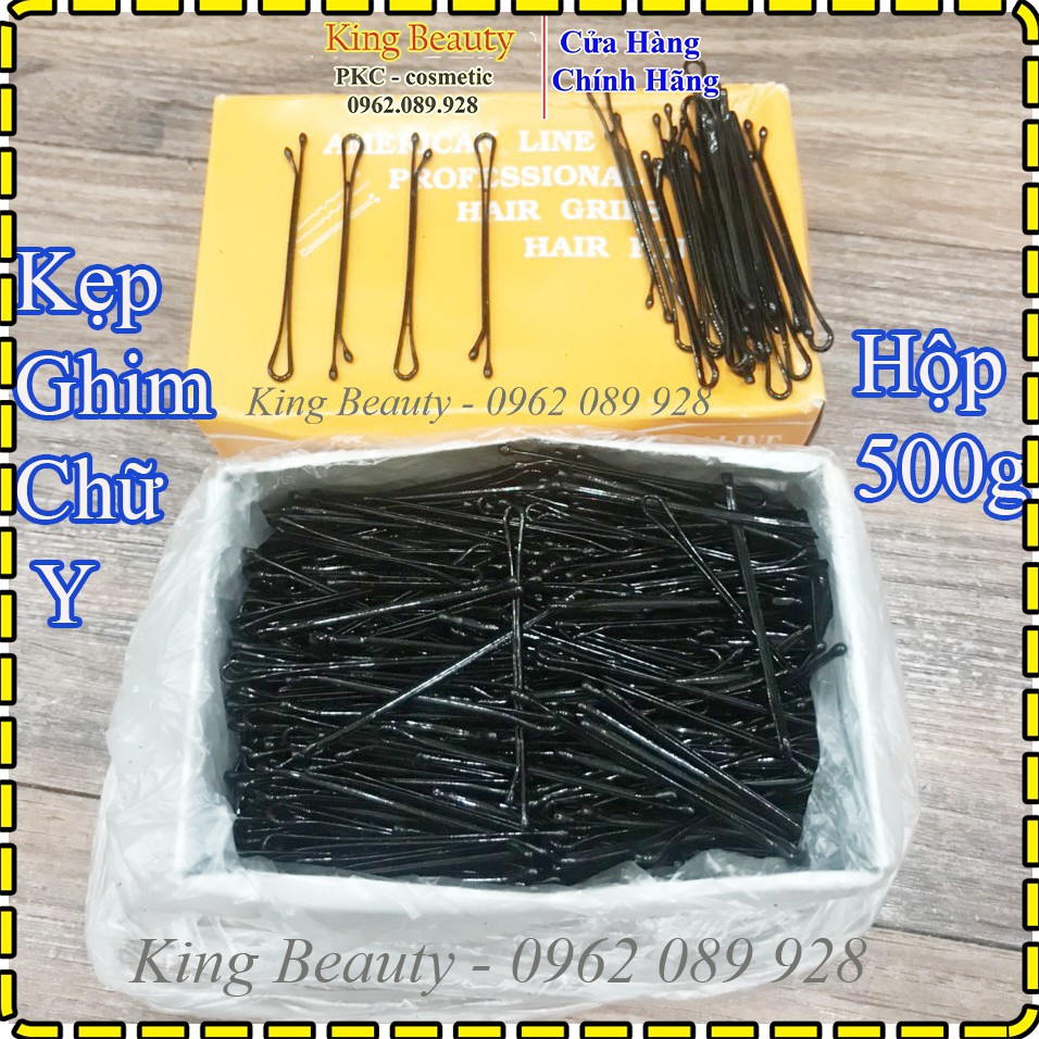 Kẹp Ghim Cứng Chữ Y Hộp To 500g Chuyên Dụng Làm Tóc Cho Cô Dâu ⭐ CÓ VIDEO HÀNG THẬT DO SHOP TỰ QUAY ⭐