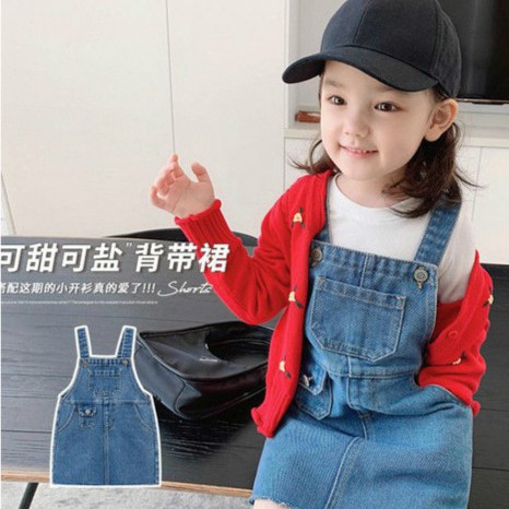 Đầm Yếm Denim Dành Cho Bé Gái