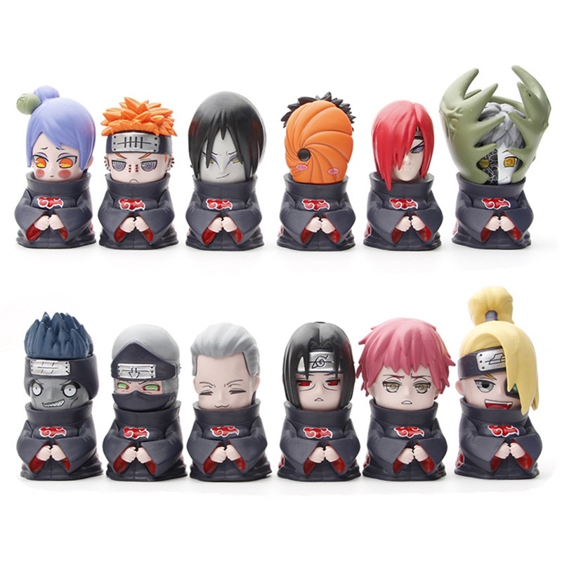 Naruto Chibi mô hình 8cm  - Set Akatsuki Sitting độc đáo bằng PVC cao cấp (Có clip,ảnh thật)