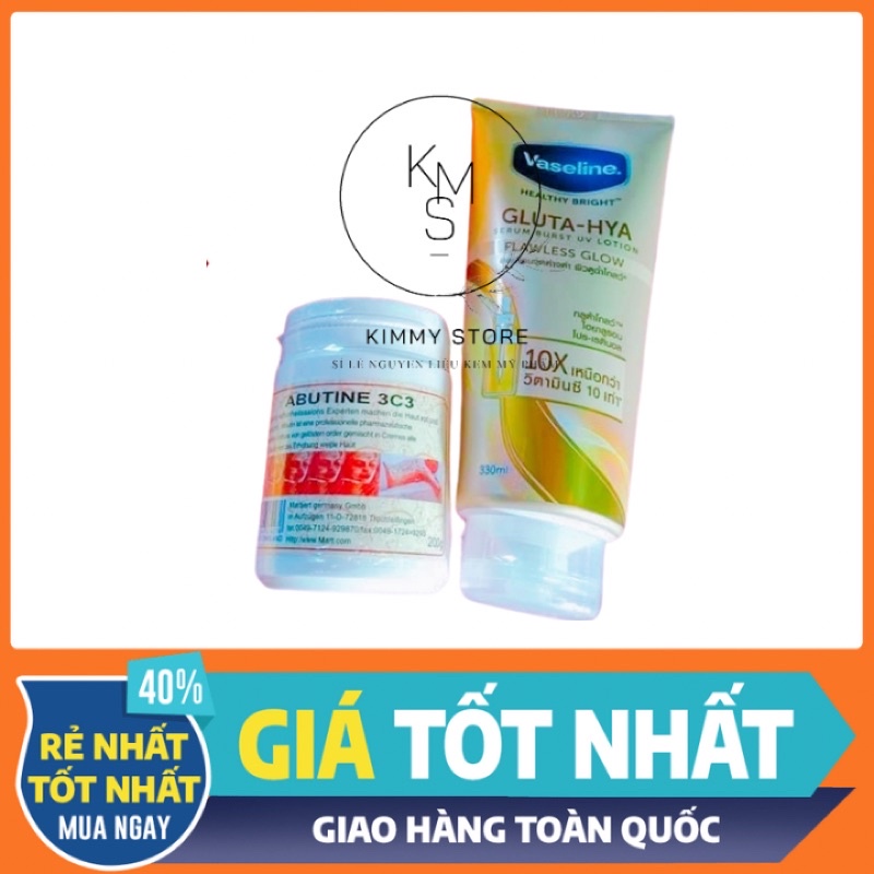 combo abutine 3c3 200g + vaseline gluta hya