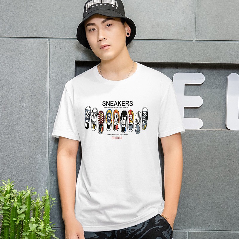 Áo thun tay lỡ KOMBOH phông Unisex nam nữ oversize form rộng SNEAKERS - A17