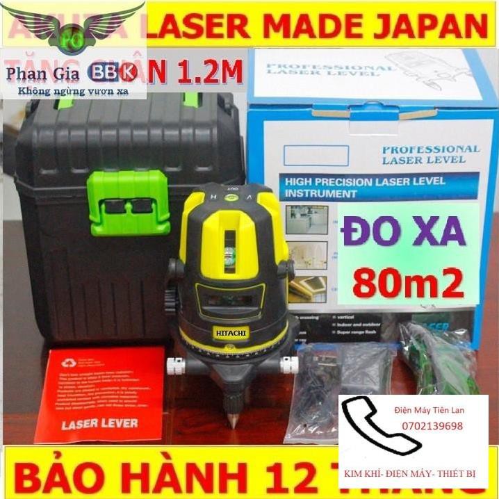 Máy Cân Mực cân bằng laze HITACHI Laser 5 Tia xanh (Tặng kèm chân 1,2m)