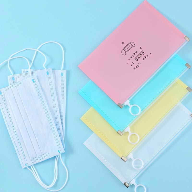Túi khóa kéo đựng khẩu trang chống nước họa tiết hoạt hình