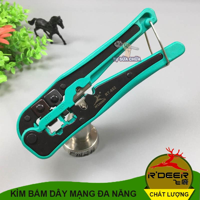 Kìm bấm dây mạng cao cấp R'deer RT-925 đa chức năng ( có dao cắt dây mạng)