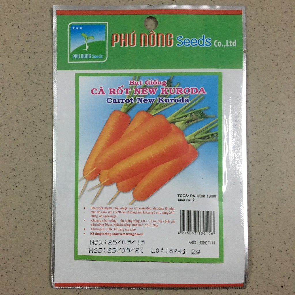 HẠT GIỐNG CÀ RỐT NEW KURODA 2GR