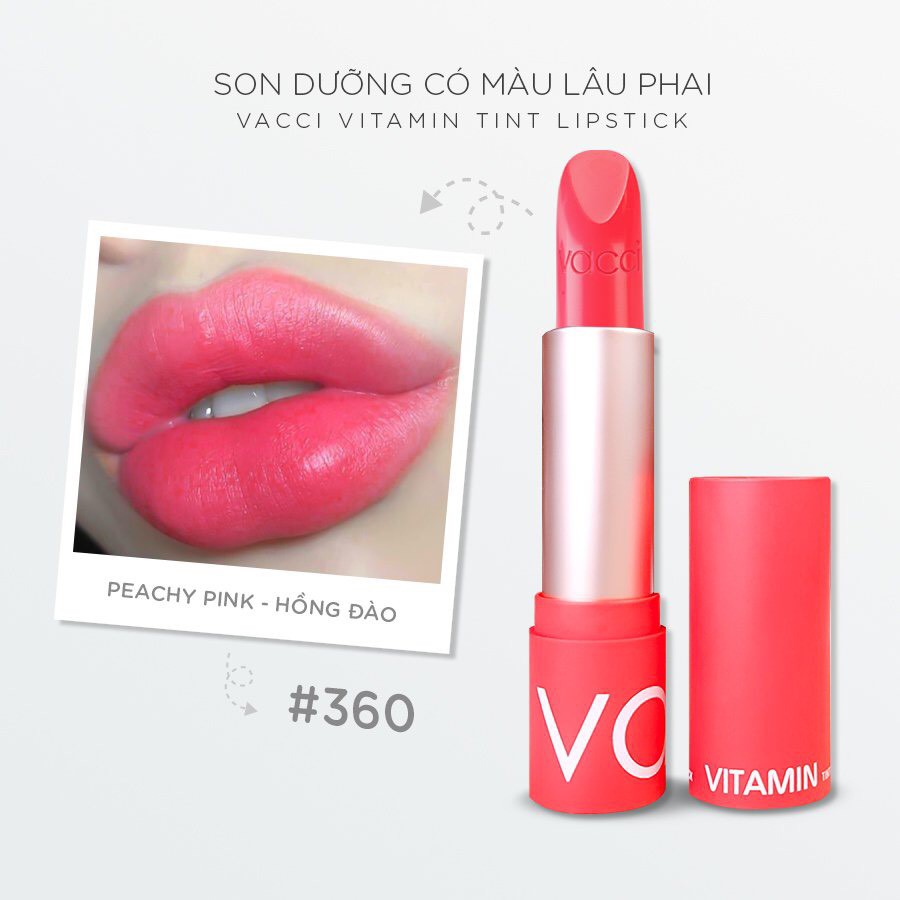 Son Dưỡng Môi Có Màu Lâu Phai Vacci Vitamin Tint Lipstick
