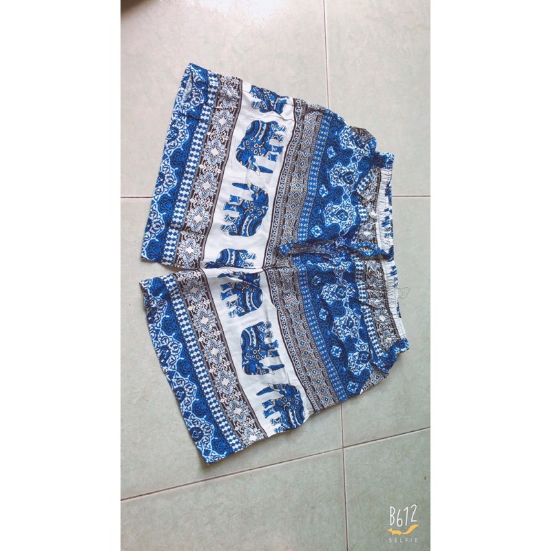 [40-55ky/size 1]Quần đùi lanh thái có 2 túi quần mặc nhà nam nữ đều mặc được | BigBuy360 - bigbuy360.vn