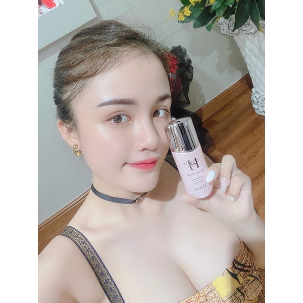 Serum Gold Luxury HEMIA 50ml tác dụng làm mờ vết thâm mụn, dưỡng trắng, đều màu da, tăng cường chống nắng, chống lão hóa