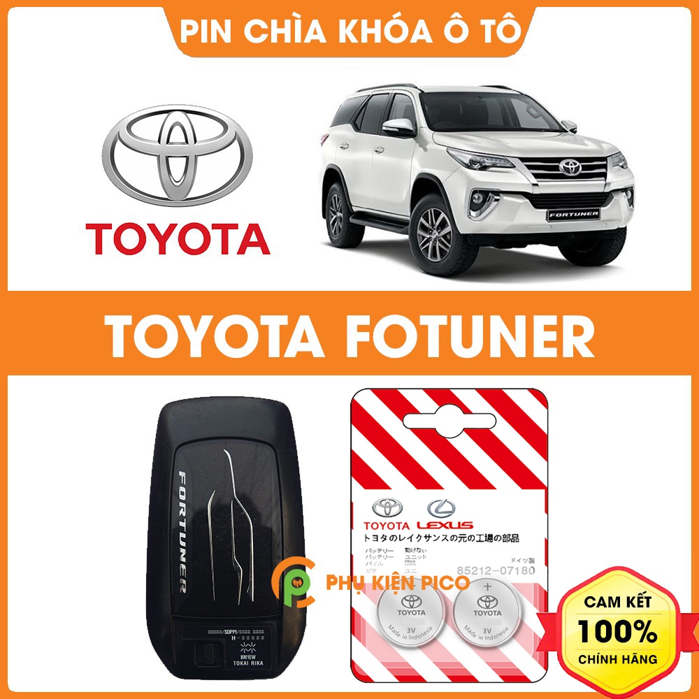 Pin chìa khóa ô tô Toyota Fortuner chính hãng Toyota sản xuất tại Indonesia 3V Panasonic