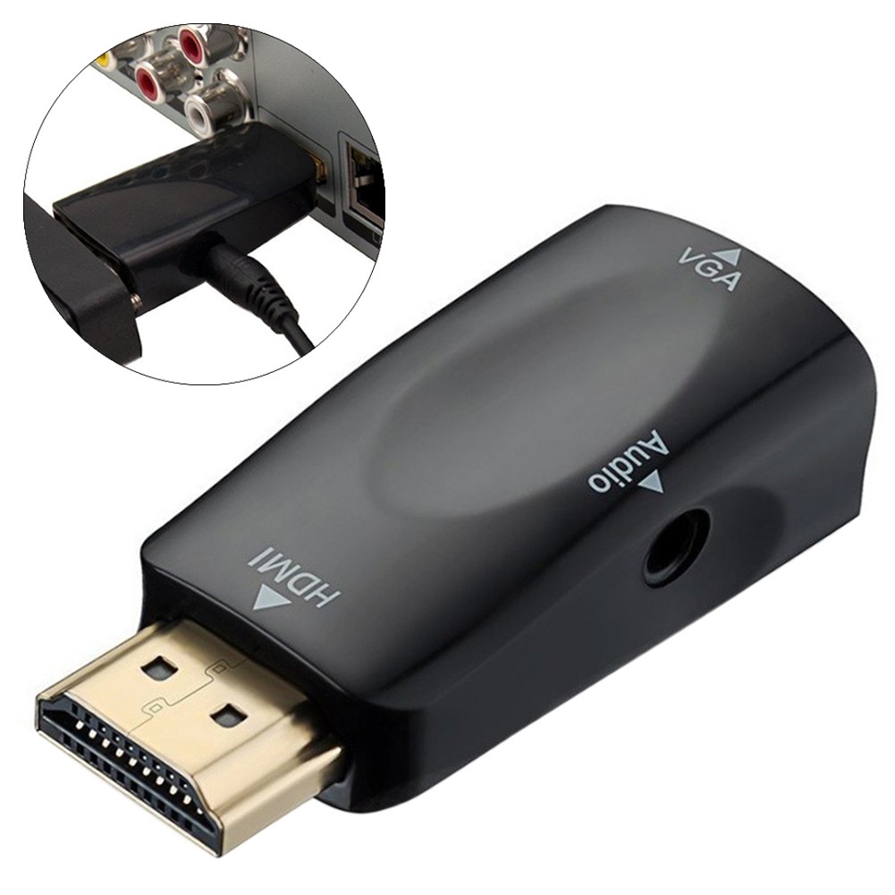 Đầu Chuyển Đổi Hd 1080p Hdmi Sang Vga Kèm Cáp Âm Thanh Cho Máy Chiếu X-Box