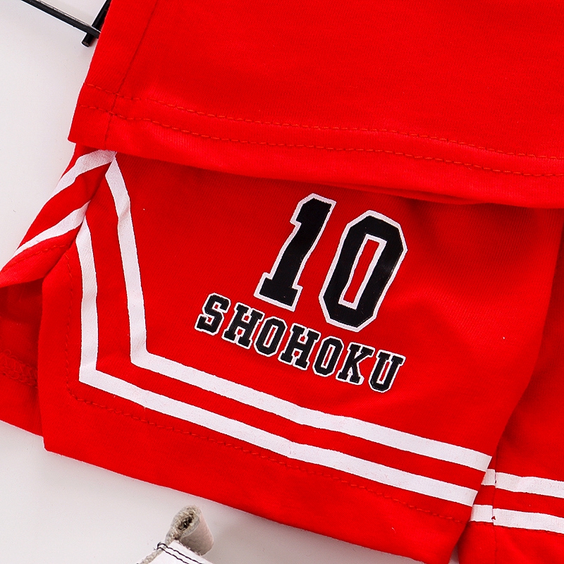 Bộ đồng phục thể thao bóng rổ bằng cotton tay ngắn chất lượng cao cho bé 0-5 tuổi