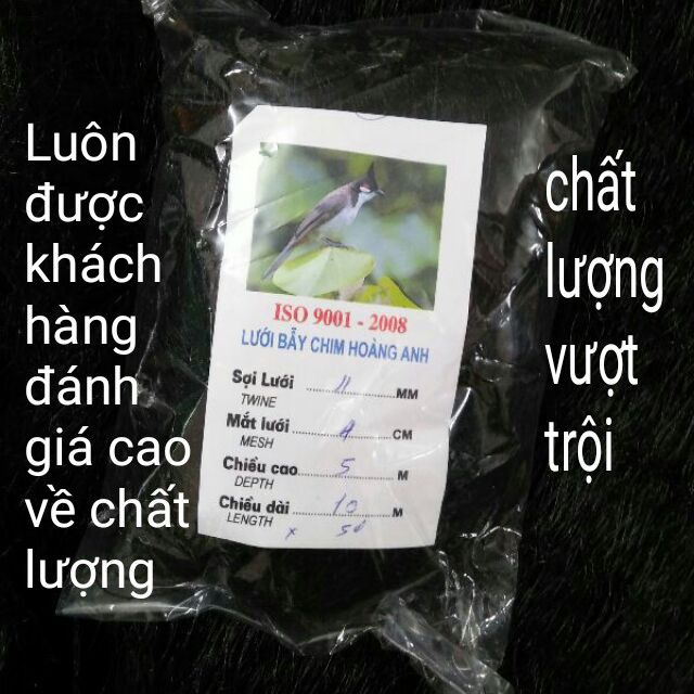 Lưới Bẫy Chim Tổng Hợp 10 M Cao 5m chuẩn
