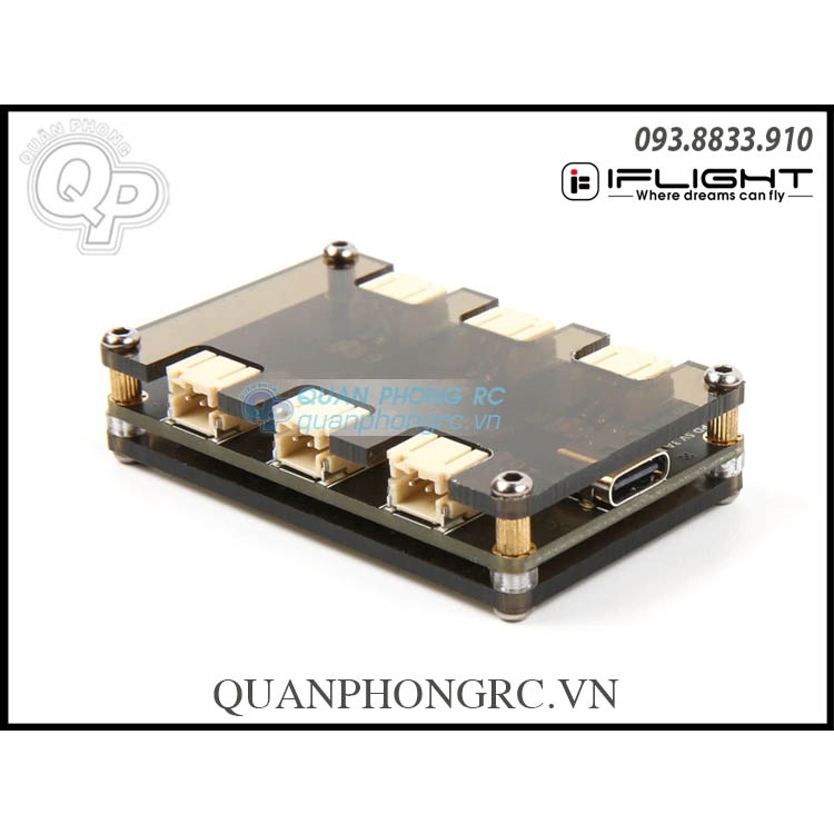 Vỉ Sạc iFlight 1S 6 Ports PH2.0 LiHV Battery Charging Board Type C Input