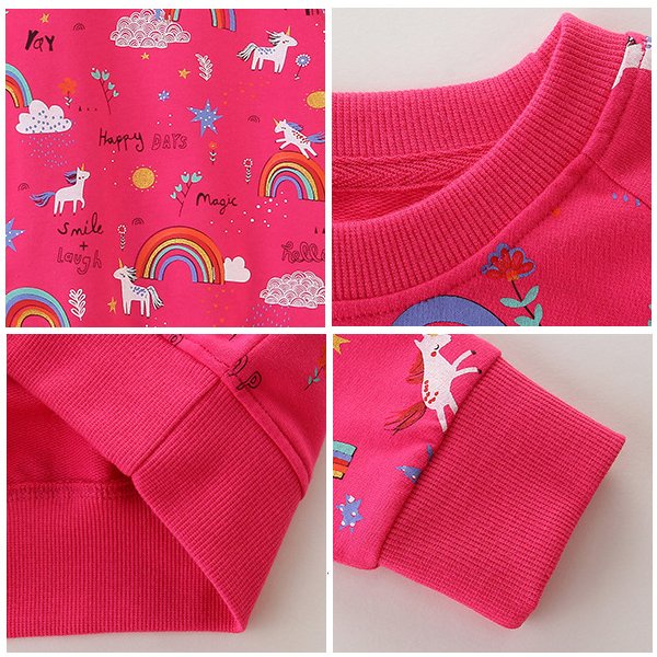 Áo nỉ cho bé gái, quần áo thu đông cho bé gái họa tiết da cá size từ 12 đến 27kg FAMBY