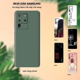 Miếng dán skin cho các dòng điện thoại Samsung A70 - A80 - A90 in màu trơn cực đẹp