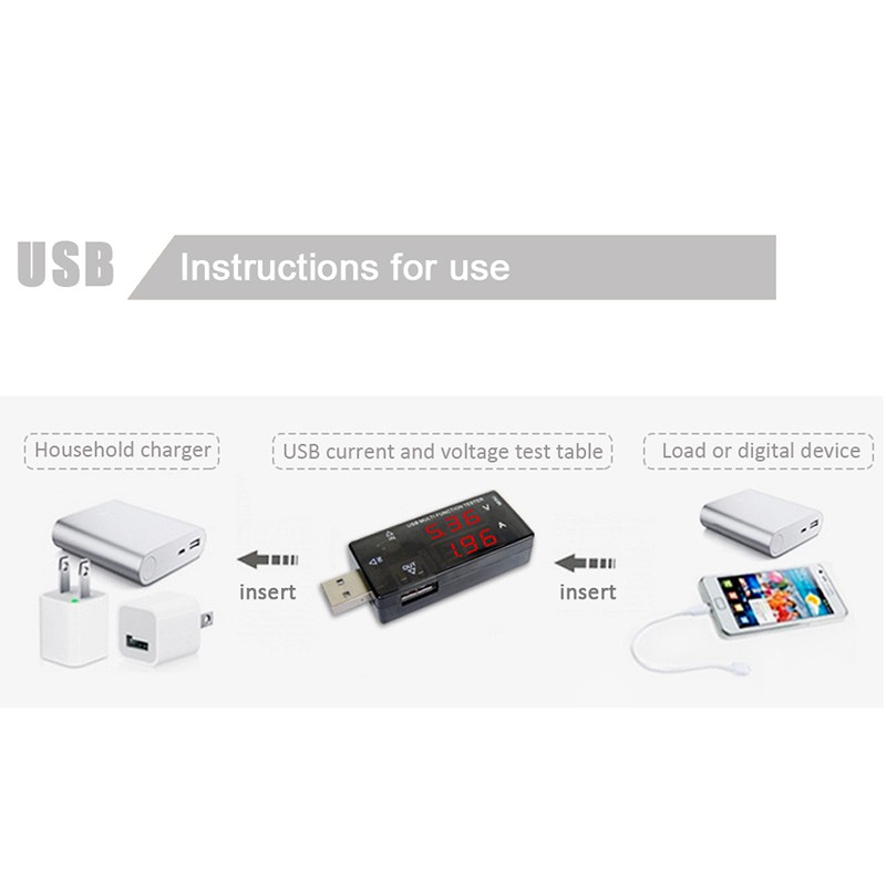 DC 4-30V Double USB Micro Bộ kiểm tra đa chức năng Hiển thị kỹ thuật số Bộ sạc điện áp hiện tại Bộ kiểm tra dung lượng cho android huawei