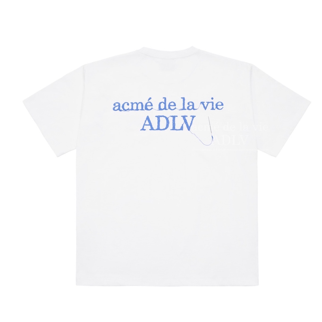 Áo thun cotton tay ngắn thêu họa tiết chữ ADLV thời trang