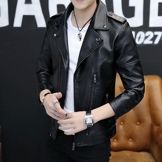 Áo Khoác Da Lót Nhung Phong Cách retro Thời Trang Xuân Thu Cho Nam