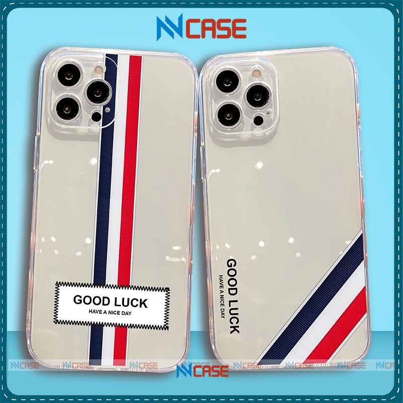 Ốp lưng iPhone Good luck Chống sốc cạnh viền vuông silicon dẻo trong suốt iphone 6/6s/7/8/X/XS/Xr/11/12/13 Pro Plus Max