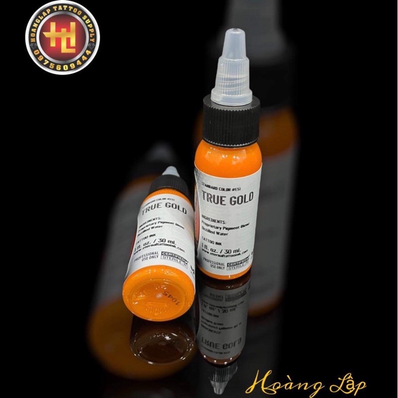 Mực Enternal màu cam dùng xăm tattoo, Mực xăm tattoo,Mực xăm hình eternal  đến từ Mỹ