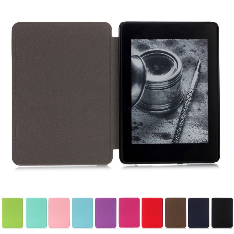 Bao Da PU Máy Tính Bảng Nắp Lật Nam Châm Siêu Mỏng Kiêm Giá Đỡ Cho Amazon Kindle Paper