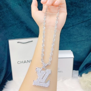 Dây chuyền Italy mặt hiệu mạ bạch kim