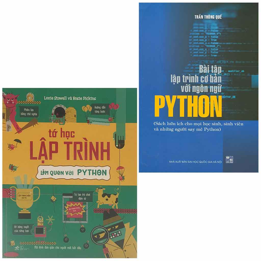 Sách - Combo: Tớ Học Lập Trình - Làm Quen Với Python + Bài Tập Lập Trình Cơ Bản Với Ngôn Ngữ Python