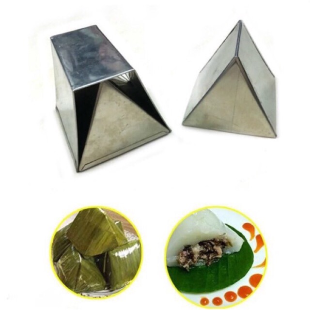 Bộ khuôn làm bánh giò Inox (đính kèm link clip hướng dẫn gói bánh bằng khuôn)