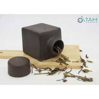 Hũ đựng trà gốm nâu đất TAN