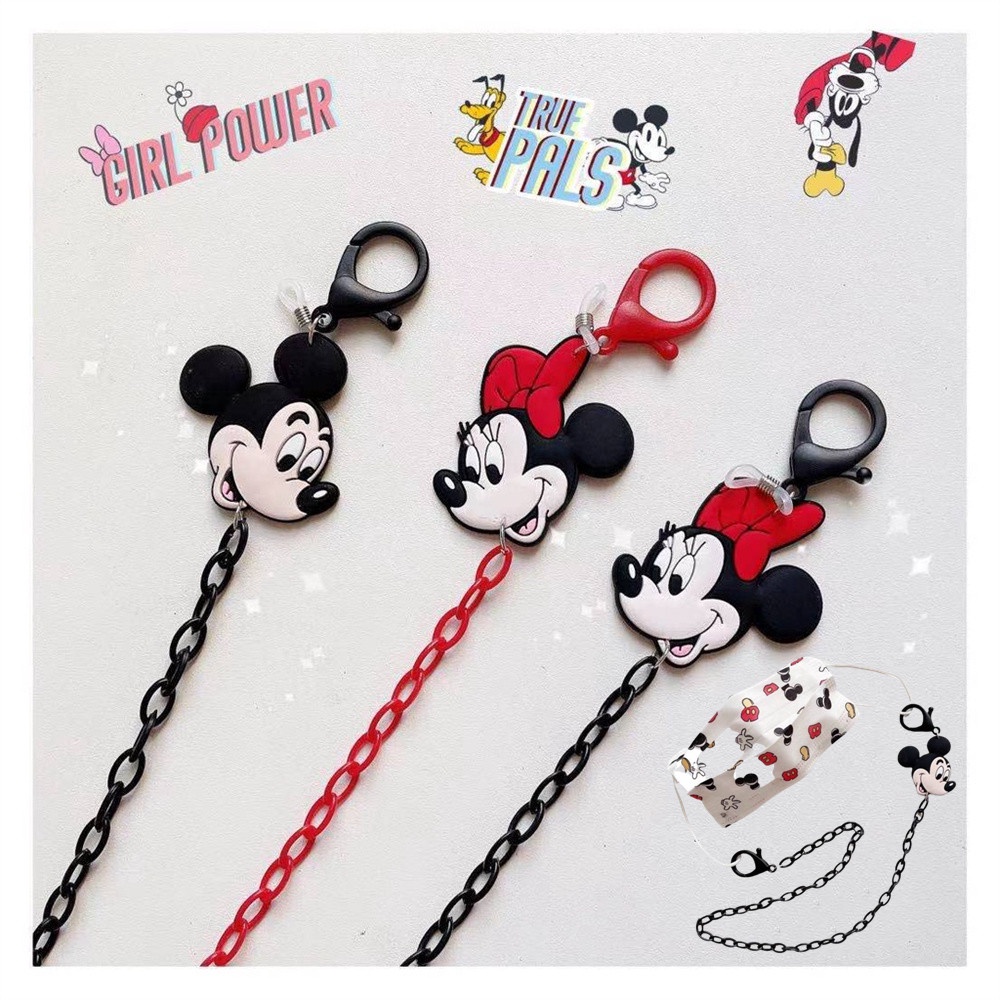 Dây Đeo Mắt Kính Bằng Acrylic Chống Thất Lạc Hình Chuột Mickey Dễ Thương